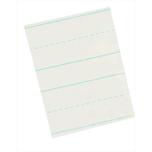 School Smart School Smart 085212 8.5 x 11 In. Skip A Line Long Ruled Writing Paper For Grade 2; 0.75 In. Ruling; 0.37 In. Broken Line; 0.37 In. Skip Line; White; Pack - 500 85212 - main